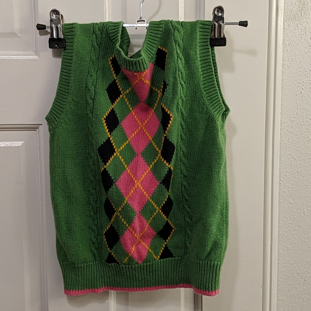 VGUC Heartstrings argyle vest size 6x